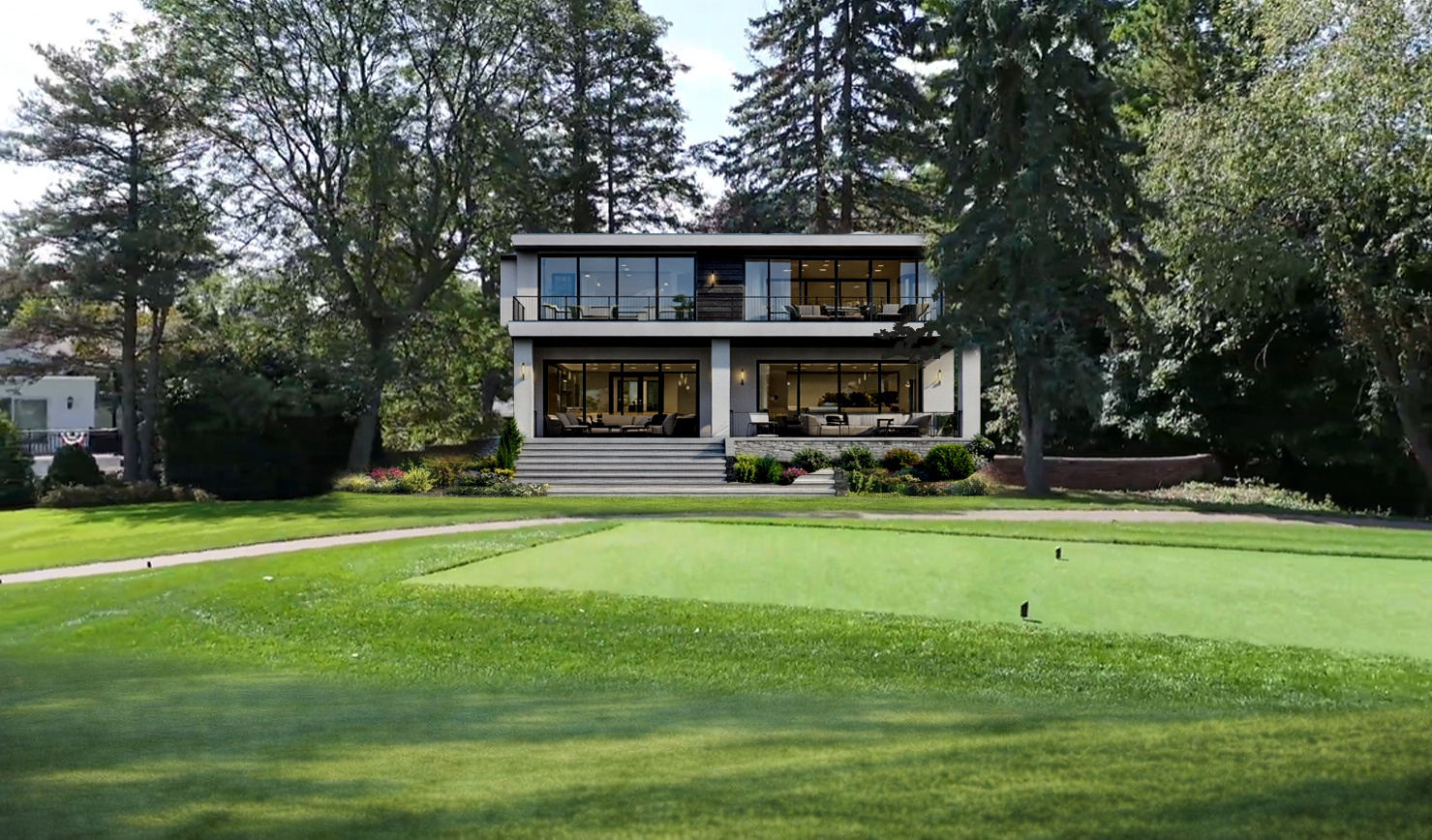 Contemporary Modern Render – Golf Course View – ProVisions, LLC